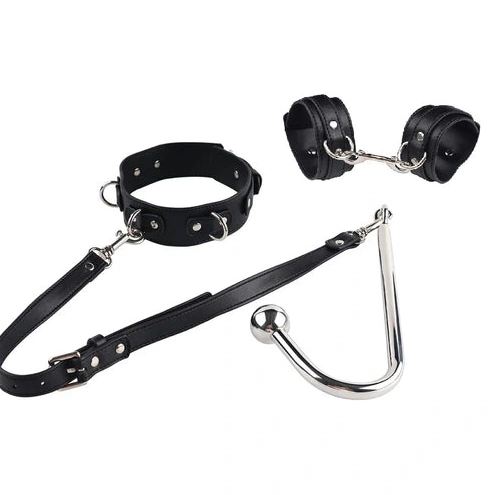 Cuffs Beaded Hook with and 5334 Anal Collar Elegant 0113